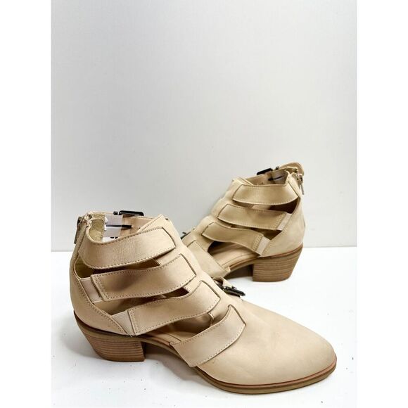 Crevo Boots Womens Size 7.5 Tan Leather Jessamine Low Block Heel Booties NEW - Picture 5 of 11